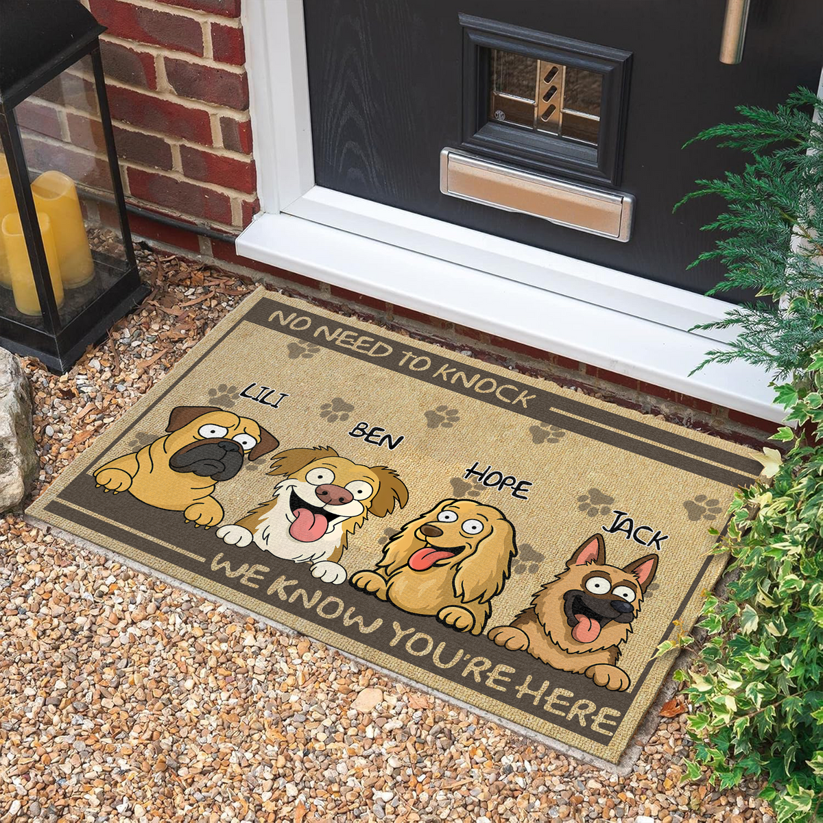 No Need To Knock My Dog Already Told Me Personalized Funny Doormats LM32 893355