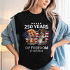 Custom Dog Photo Celebrate 250 Years of America Dark Shirt CH07 899772