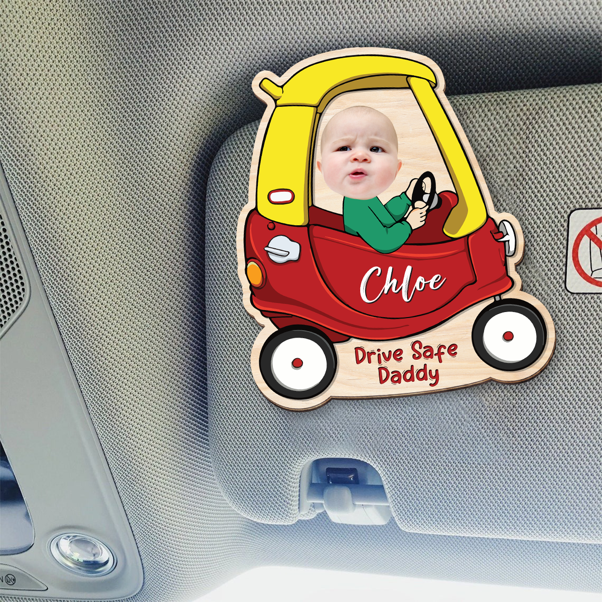 Custom Photo Drive Safe Daddy Car Visor Clip HA75 890666