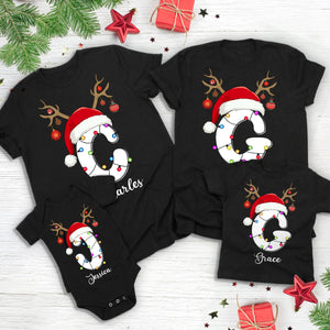 Custom Name Family Monogrammed Christmas Dark Shirt HO82 893034