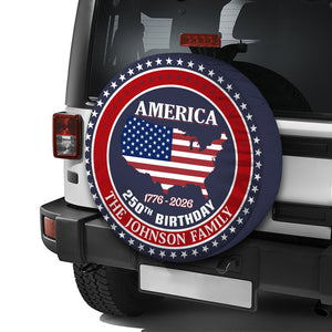 Personalized Family Name America 250th Anniversary Tire Cover CH07 910222