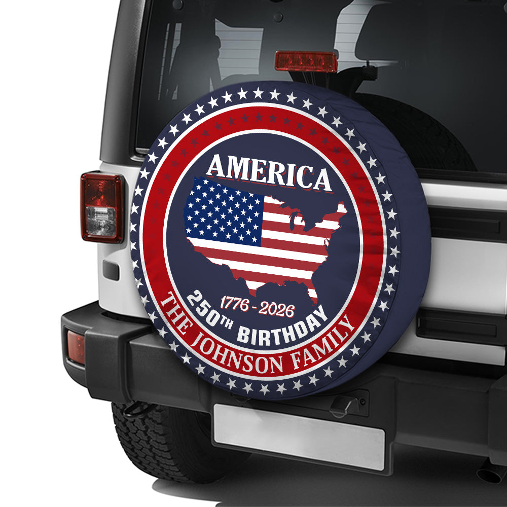 Personalized Family Name America 250th Anniversary Tire Cover CH07 910222