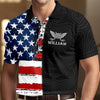 Personalized Name Golf Man American Flag Polo Shirt For Golfer LM32 899087