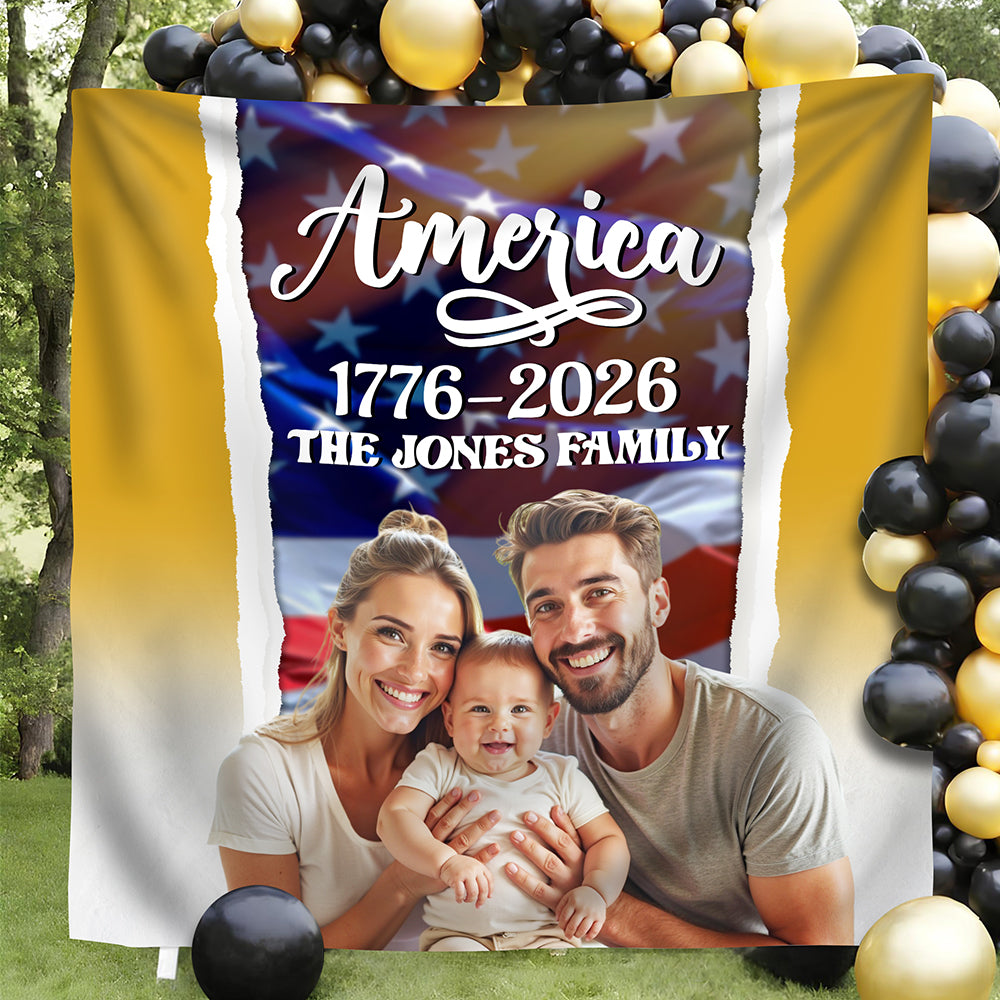 Custom Family Name America 1776 -  2026 Backdrop TH10 896571