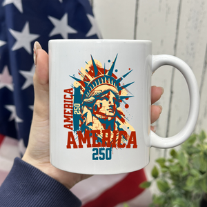 America 250 USA Freedom Liberty America 250 Anniversary White Mug HO82 894562