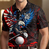 Personalized Name American Eagle Patriotic Polo Shirt For Golf Lovers HA75 921114