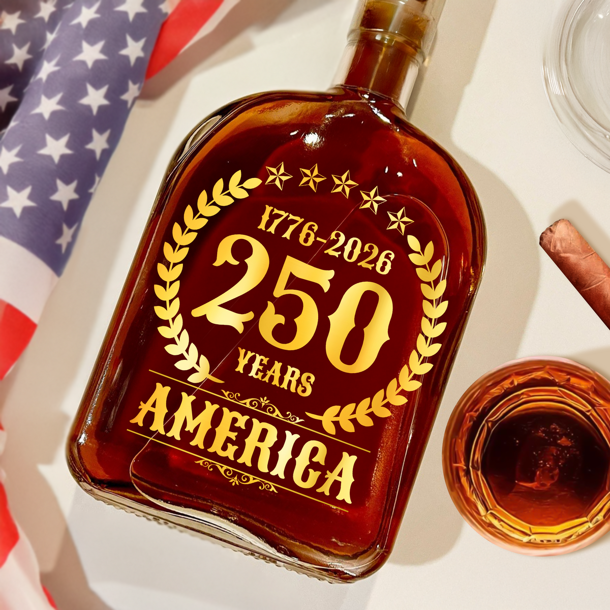 America 250 Years America 250th Anniversary Whiskey Bottle HA75 897422