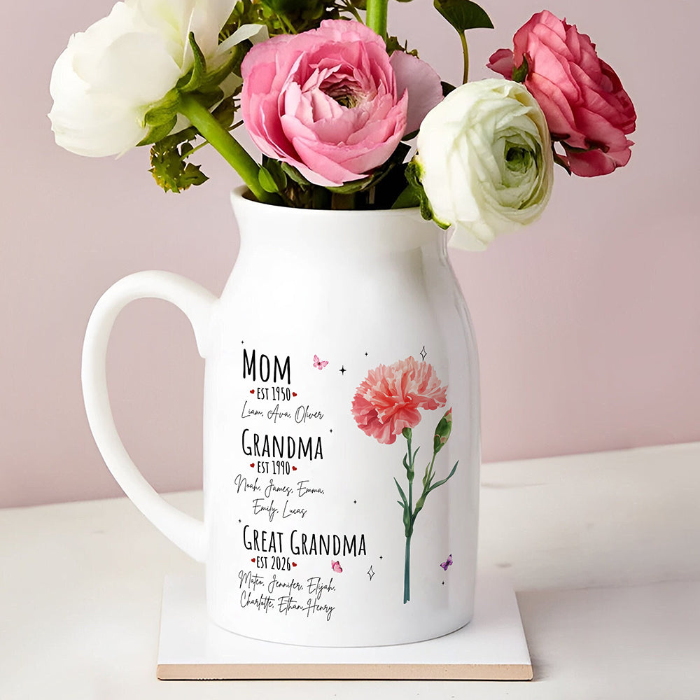 Custom Great Mom Grandma Flower Vase Gift for Mother's Day LM32 899727