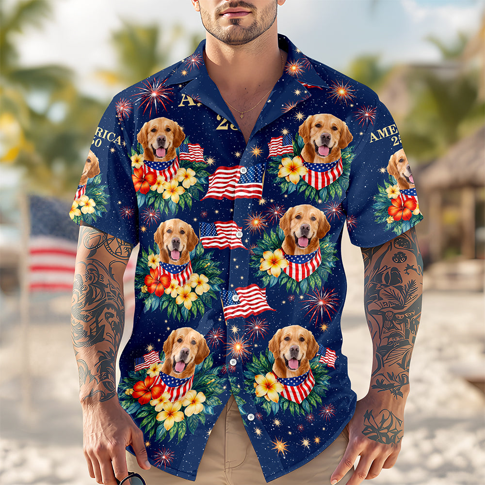 Custom Dog Cat Photo America 250 Hawaii Shirt Gift For Pet Lovers CH07 911048