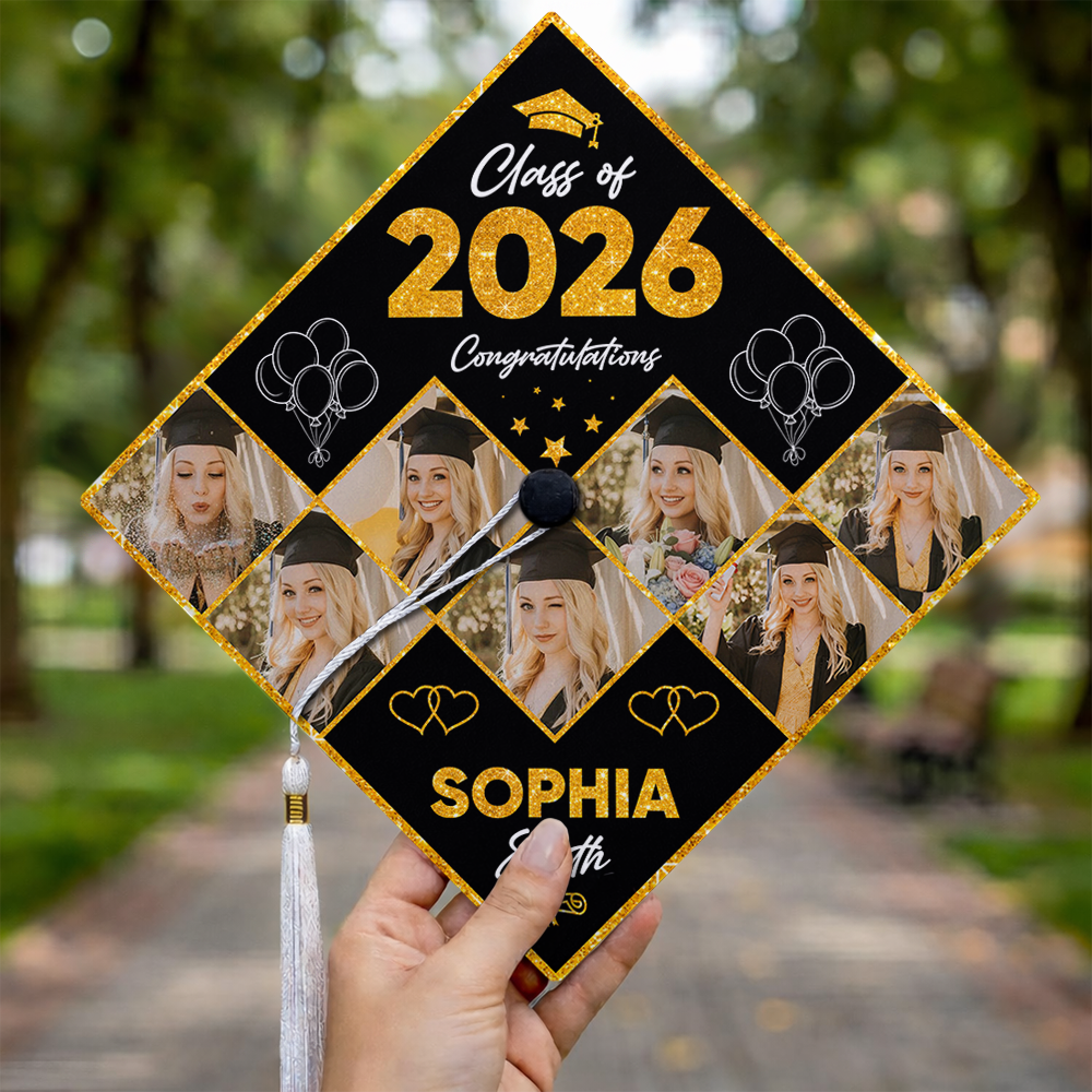 Custom Photo Class Of 2026 Congratulations Graduation Cap Topper, Gift for Graduation HA75 920816