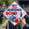 Custom Name Next Stop Nursing School Graduation Cap Topper LM32 899335