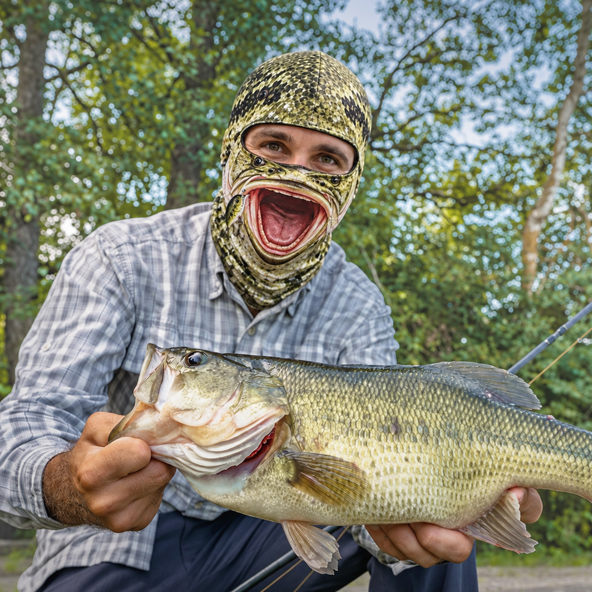 Funny Largemouth bass Mask For Fishing Lovers HO82 904028