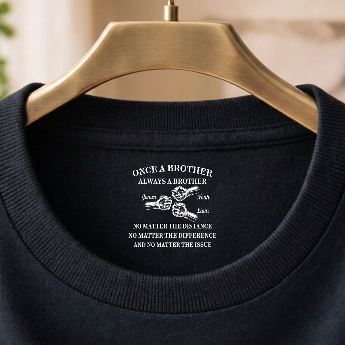 Once A Brother Always A Brother Personalized Back Neck Shirt Birthday Gifts For Brother HA75 920806