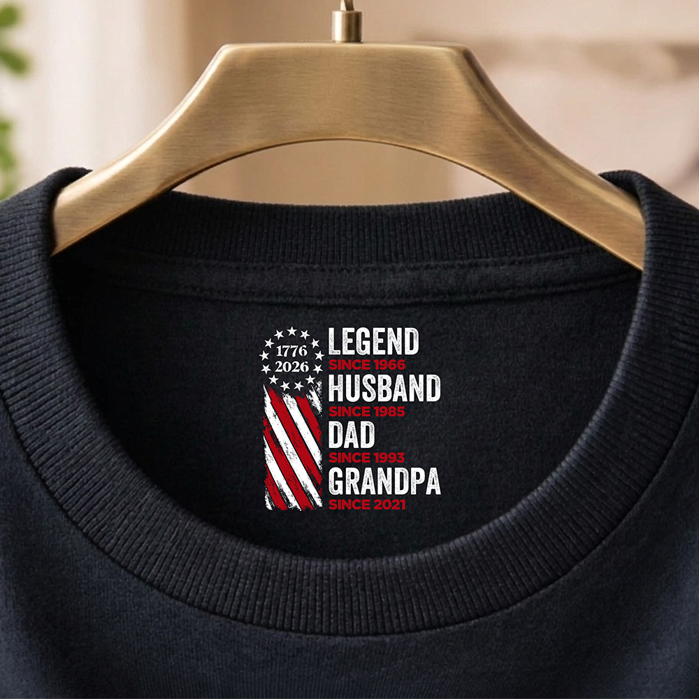 Personalized Legend, Husband, Dad And Grandpa Back Neck Shirt HO82 901816