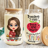 Personalized Teach Love Inspire Glass Can With Lid Gift For Teacher HA75 892630