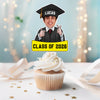 Custom Funny Face Class of 2026 Cupcake Toppers, Personalized Photo Graduation Party Favors LM32 899423