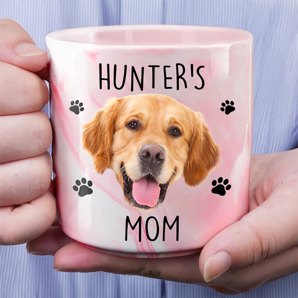 Custom Photo My Lovely Kid - Dog & Cat Personalized Custom Marble Mug - For Pet Owners, Pet Lovers