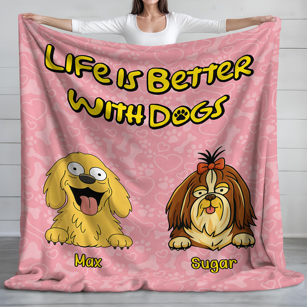 Better With My Dogs Personalized Blanket HA75 892138
