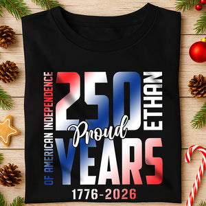 Custom Name 250 Years of American Independence Patriot Dark Shirt LM32 895147