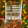 250 Years USA 250th Birthday 1776-2026 Eagle Flag Whiskey Glass HO82 894568