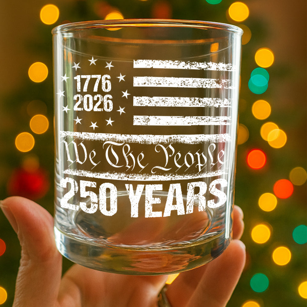 250 Years USA 250th Birthday 1776-2026 Eagle Flag Whiskey Glass HO82 894568