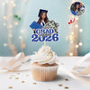 Custom Photo Glitter Graduation Class Of 2026 Cupcake Topper LM32 899137