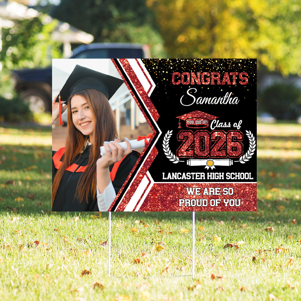 Personalized Congrats Class Of 2026 We Are So Proud Of You Yard Sign TH10 898561