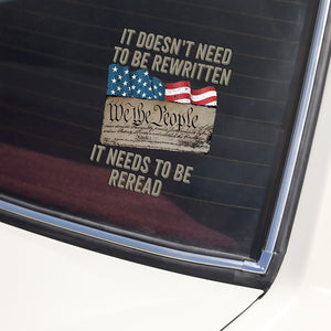 We The People US Flag Car Window Decal Sticker HA75 898234