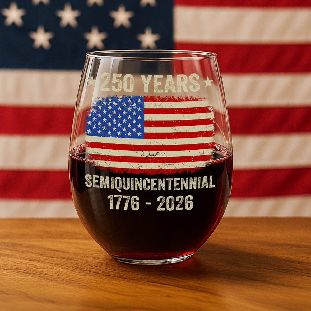 250th Anniversary United States Semiquincentennial Wine Glass HO82 894766