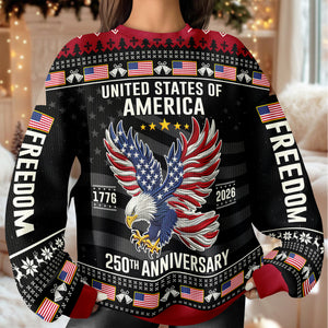 United State Of America Freedom 250 Years Ugly Sweater TH10 896559