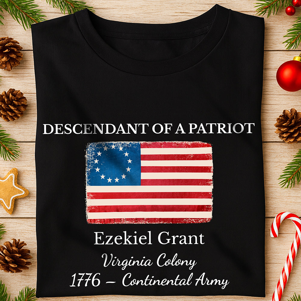 Custom Descendant of a Patriot Heritage Dark Shirt LM32 895551