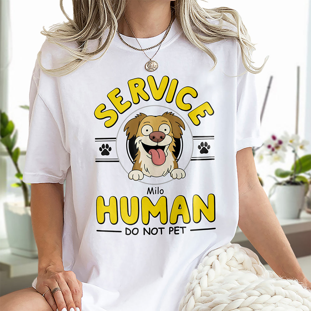 Service Human, Do Not Pet Personalized Birght Shirt For Dog Lovers CH07 895630