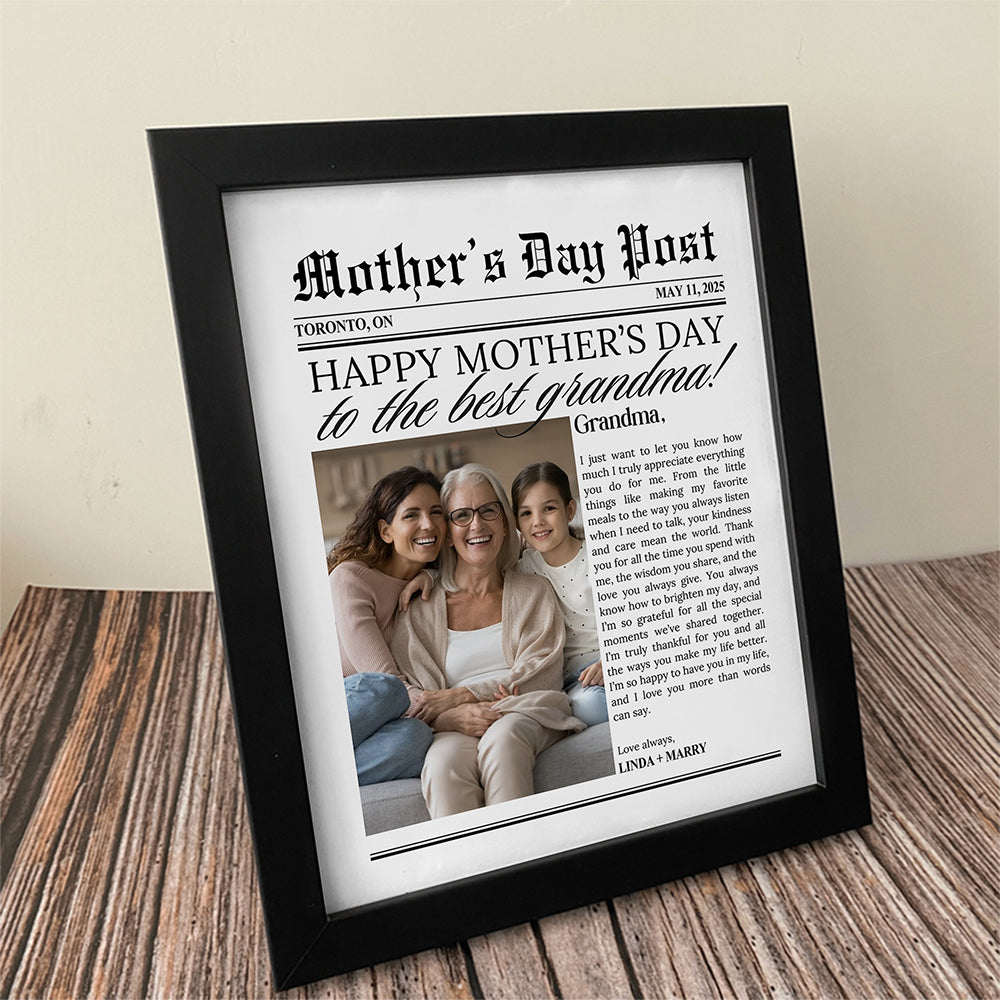 Custom Photo To The Best Grandma For Mother's Day Picture Frame TH10 892599