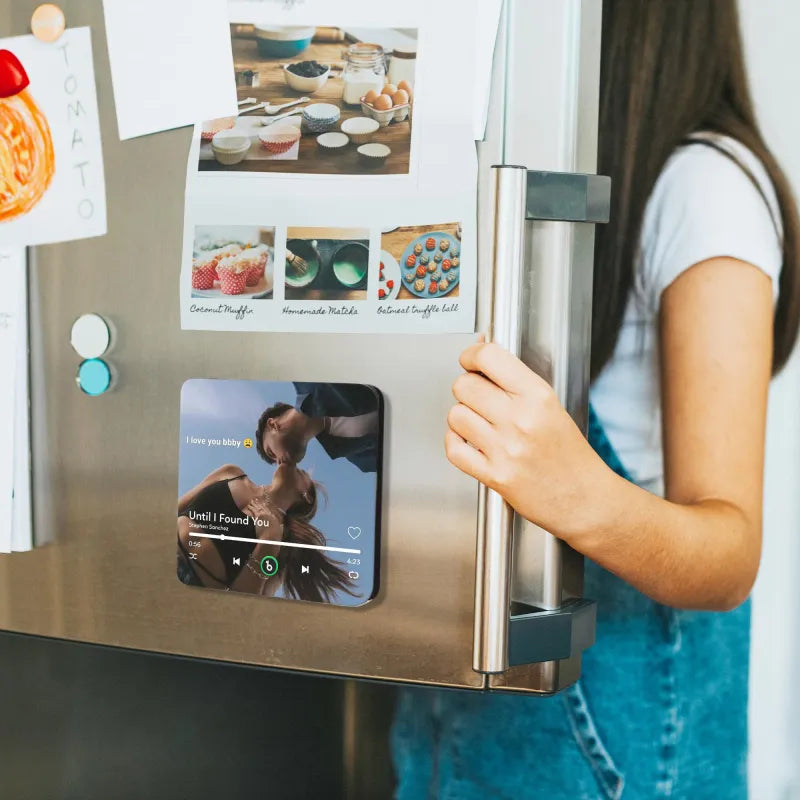 Custom Photo Fridge Magnet - Personalized Spotify Plaque Song, Keepsake Gift, Christmas Gift for Lover LM32 897485