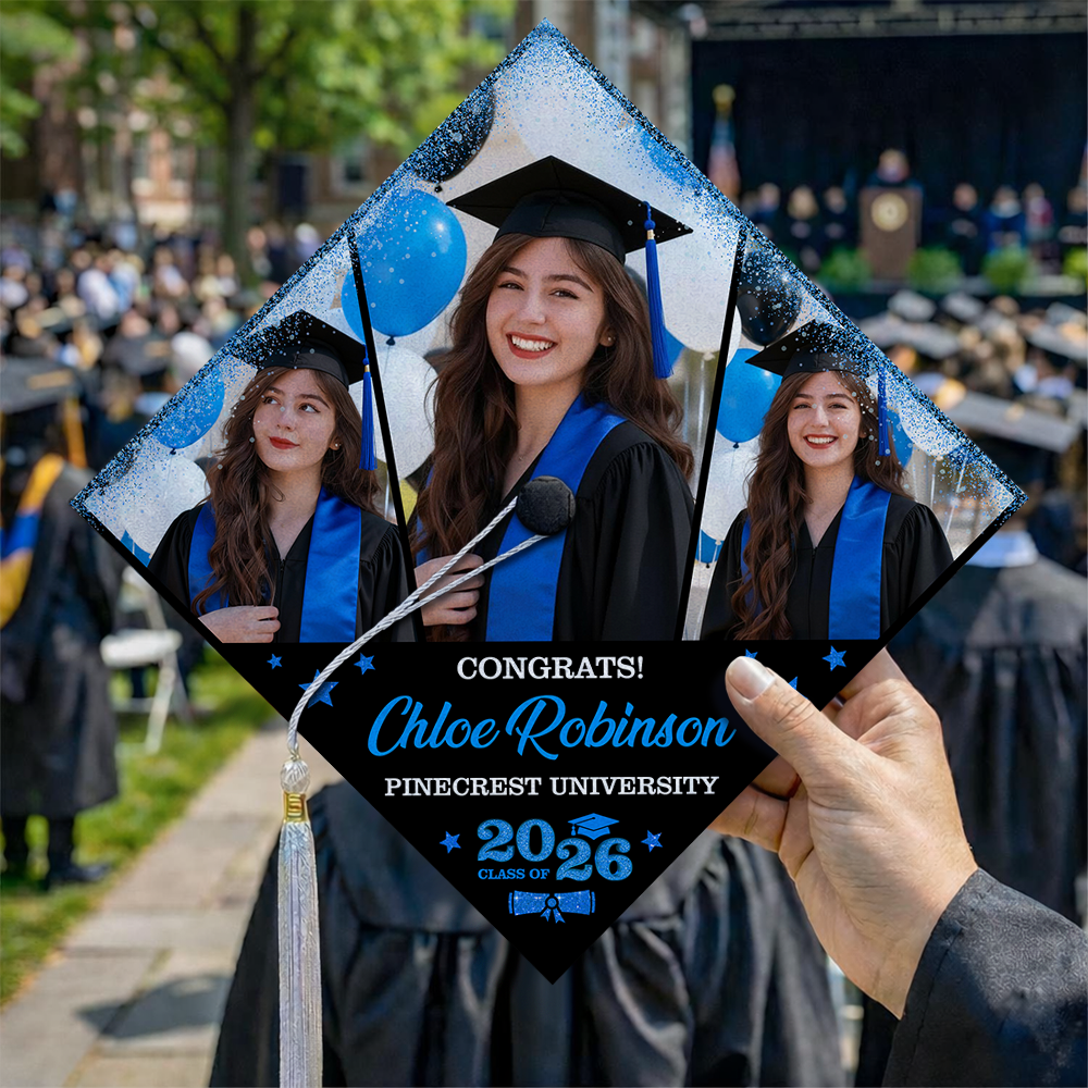 Custom Photo Class of 2026 Graduation Cap Topper Graduation Gift CH07 910890