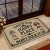 Personalized This Is My Happy Place Welcome Doormat Dog Lover Gift TH10 170487