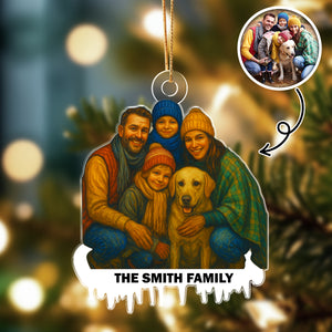 Personalized Funny Comic Style Photo Acrylic Ornament Gift for Family LM32 895031