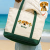 Custom Pet With Birth Month Flower Embroidered Monogram Beach Bag HO82 894240