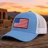 Patriotic American Flag Embroidered Trucker Hat HO82 902880