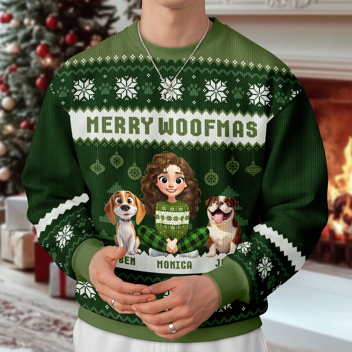 Merry Woofmas Personalized Dog Ugly Sweater HA75 898188