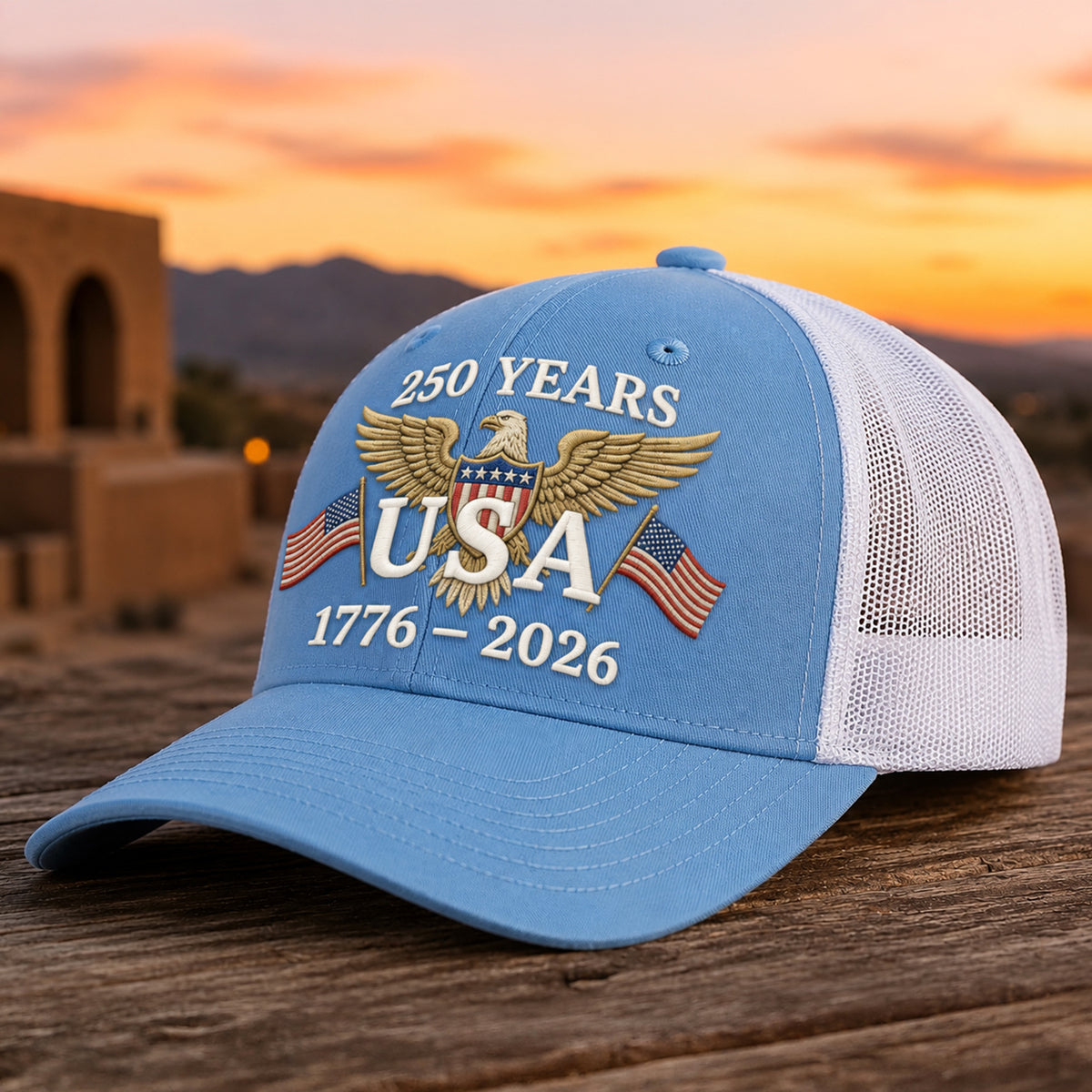 250 Years USA 1776-2026 Eagle Embroidered Trucker Hat HO82 902886