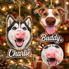 Custom Funny Dog Face Squishy Nose Acrylic Ornament, Christmas Gift For Dog Love LM32 670283