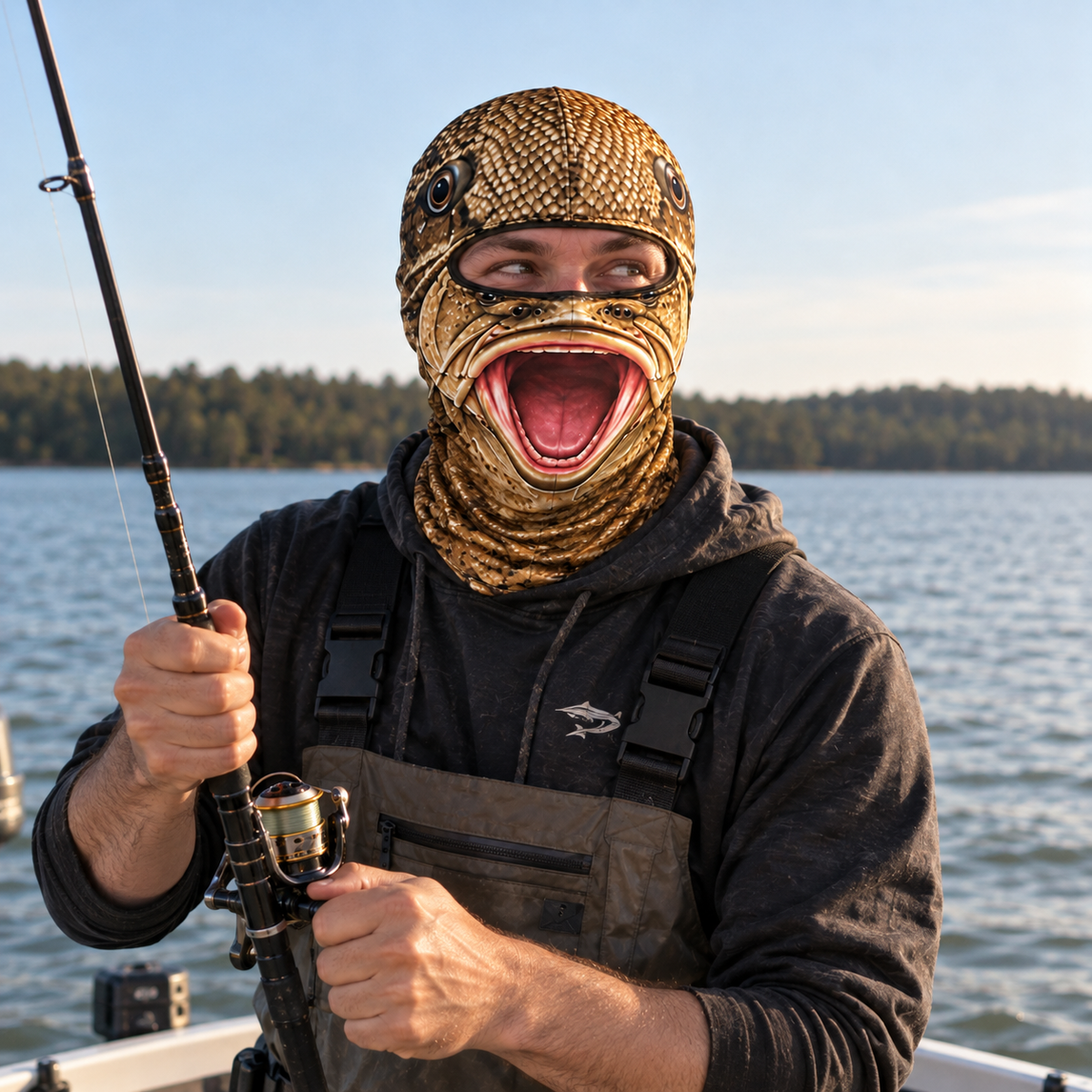 Personalized Funny Fish Face 3D Ski Mask For Fisherman, Fishing Lovers LM32 670419