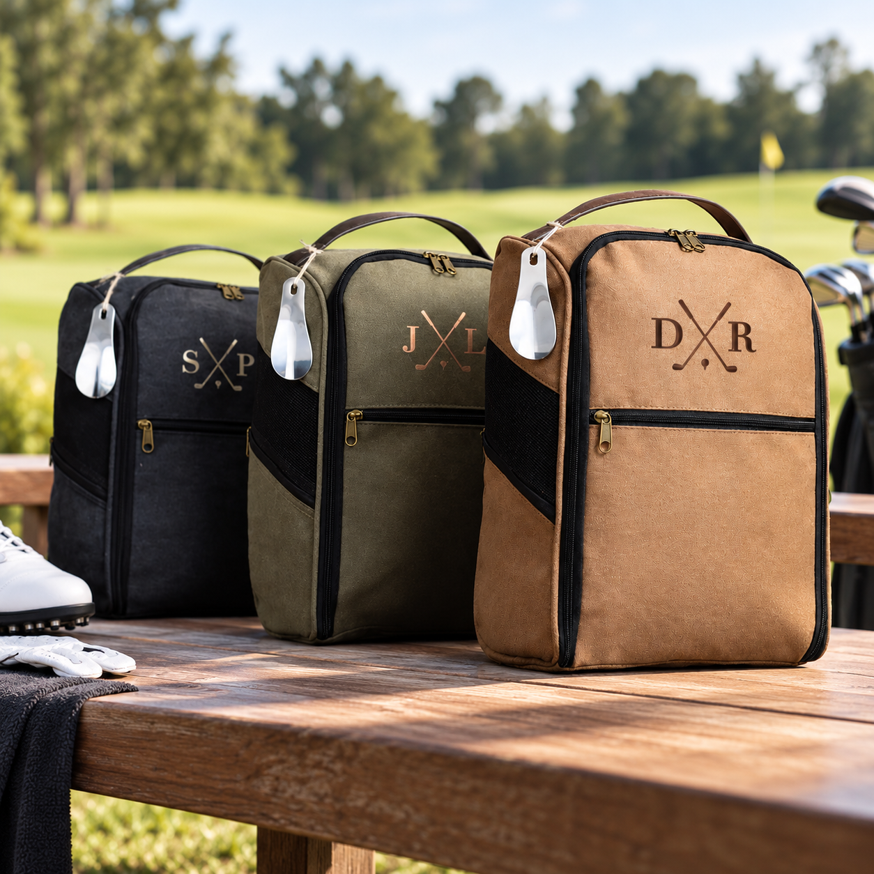 Custom Monogrammed Name Canvas Golf Shoe Bag Gift for Dad, Golfers, Golf-Loving LM32 670435