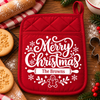 Personalized Family Name Merry Christmas Family Potholder LM32 670581