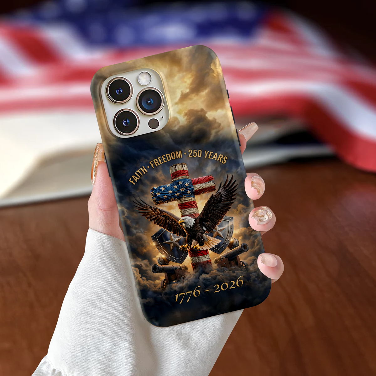 250 Years of Freedom 1776 - 2026 Eagle Patriotic Phone Case HA75 920316