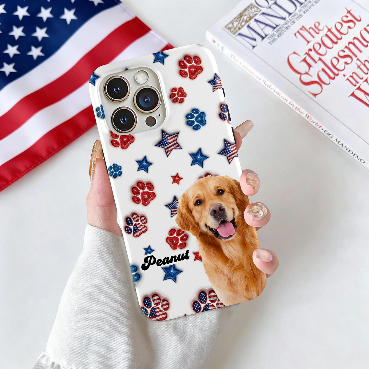 Custom Photo Dog US Pattern Personalized Phone Case HA75 921088