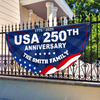 Custom Family Name USA 250th Anniversary 1776-2026 Non-Pleated Fan Flag HA75 920914