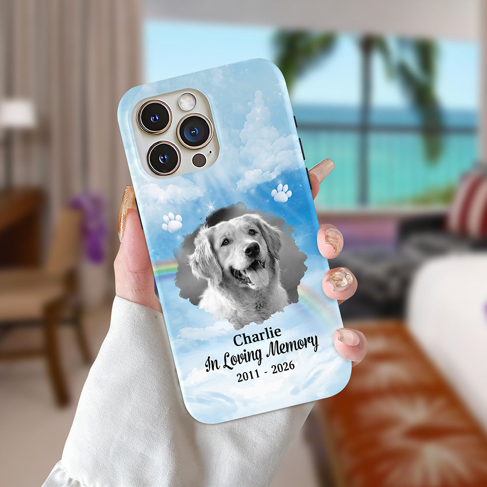 Custom Dog Cat Photo In Loving Personalized Pet Memorial Phone Case HA75 920502