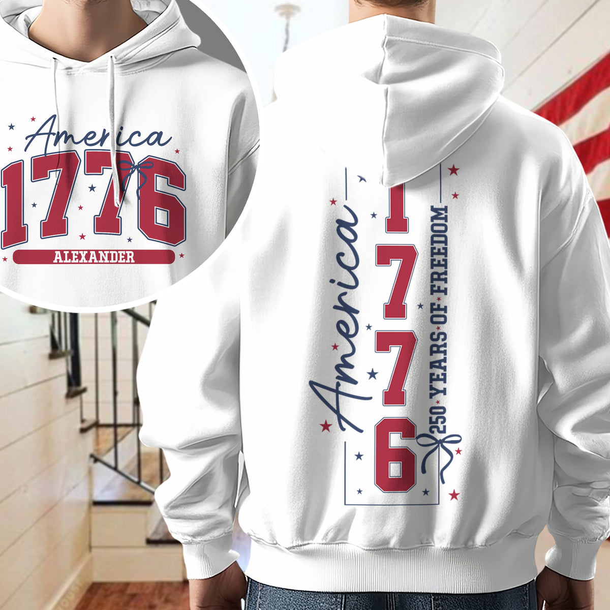 Custom Name America 250 Years Of Freedom Front And Back Shirt TH10 898829